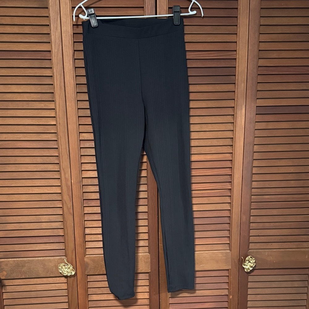 Alo Yoga Ribbed 7/8 Leggings Black Medium